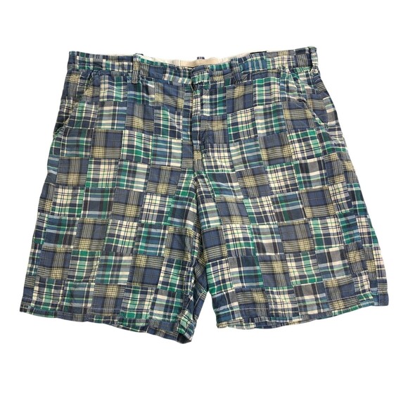 Y2K Old Navy Shorts Mens 40 Patchwork Madras Plaid Field Tested Regulation Issue - Picture 1 of 16
